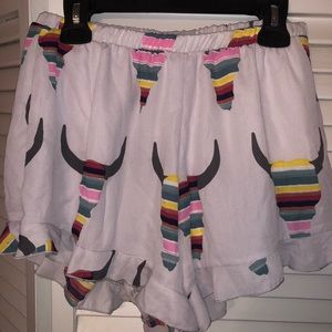 White flowy shorts